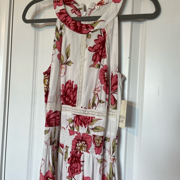 Rebecca Elliot NWT floral/white maxi dress size small - Picture 3 of 6
